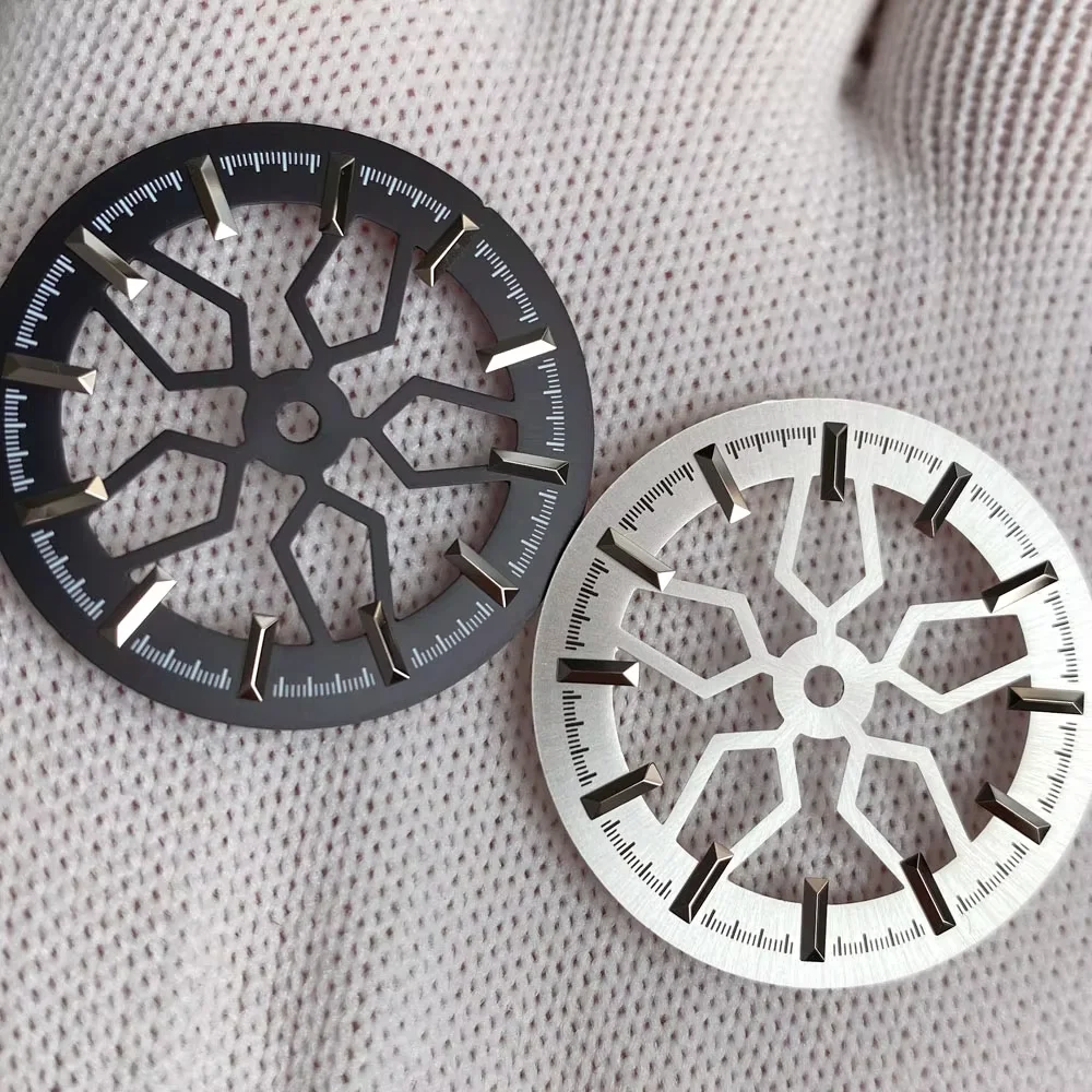

Tandorio New 29mm Black White Skeleton Watch Dial fit NH35 NH36 NH38 NH70 NH71 NH72 Automatic Movement Watch Part