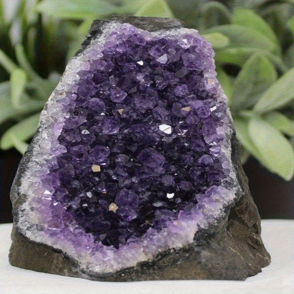 1pc Amethyst Crystal Cluster from Uruguay | Deep Purple Color Geode, Unique Specimen for Collectibles and Educational Use