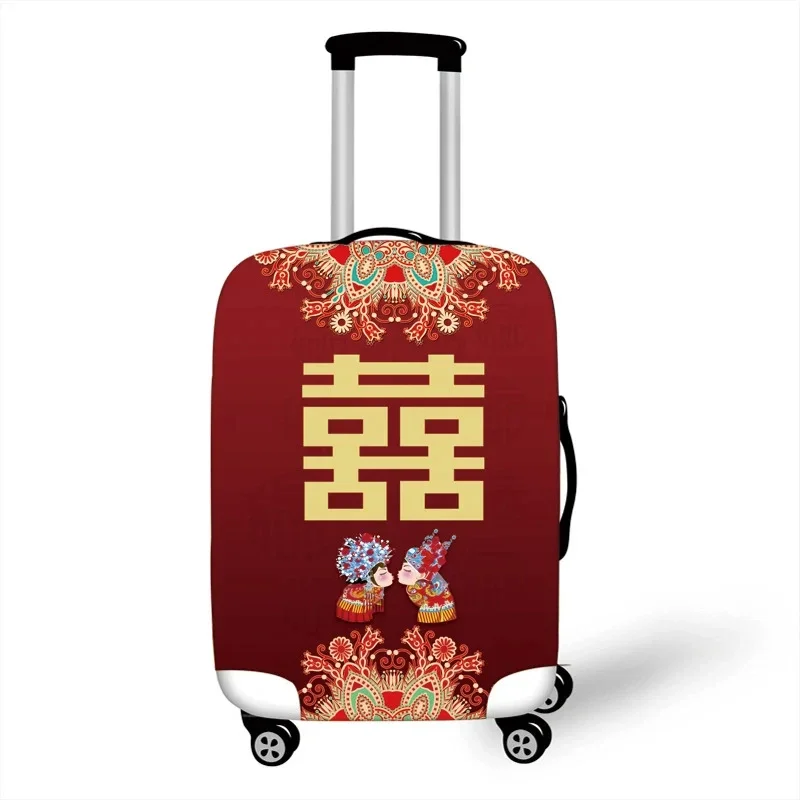 Designer Thicken Luggage Cover Get Married Pattern Luggage Protective Cover Travel Accessories for 18-32 Inch Trolley Case Cover