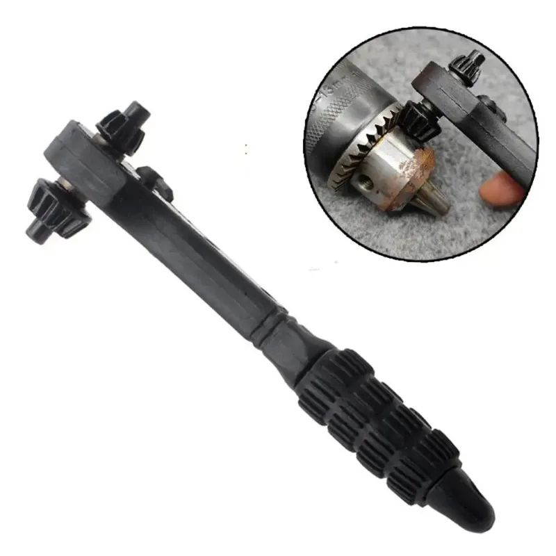 

Универсальный черный электрический сверлильный патрон, ключ с трещоткой, гаечный ключ, аксессуар для ручного инструмента, сталь 45,