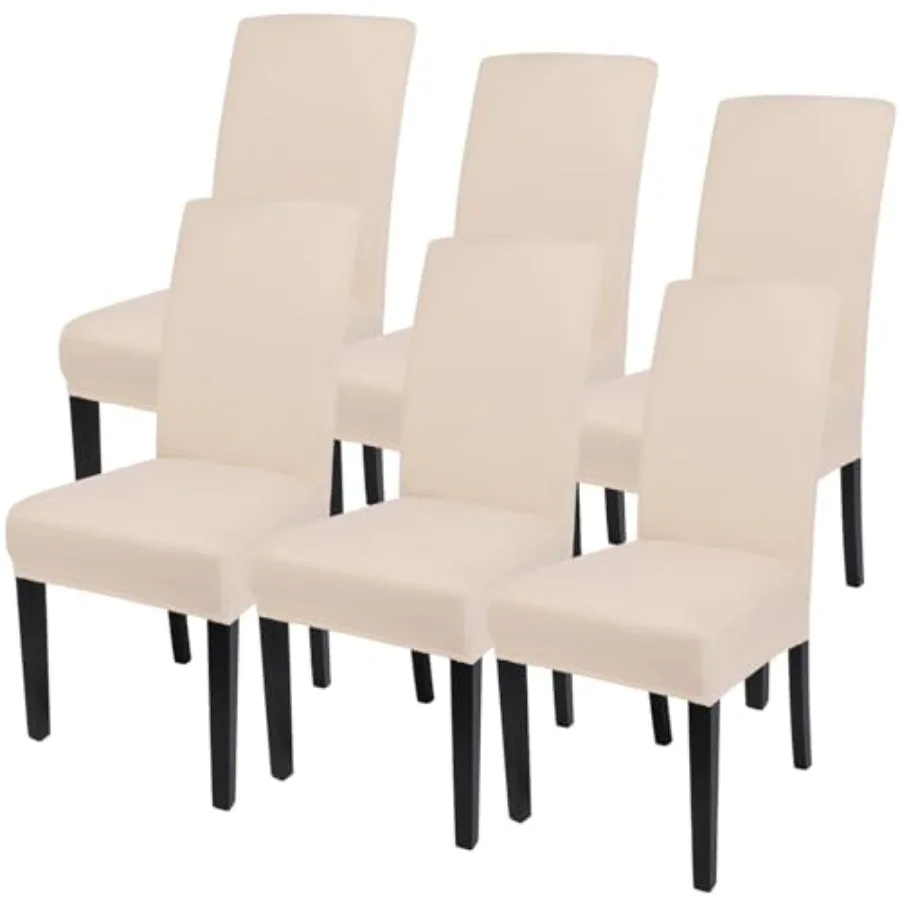 

Dining Room Chair Covers Set of 6, Stretch Parsons Chair Slipcovers er Fit Spandex Removable Washable Kitchen Chair Protector C