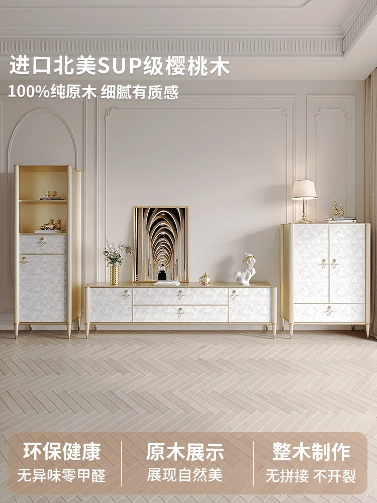 All solid wood, single-door bookcase, shell, vertical cabinet, solid wood, integrated, light luxury, simple, bookshelf, locker