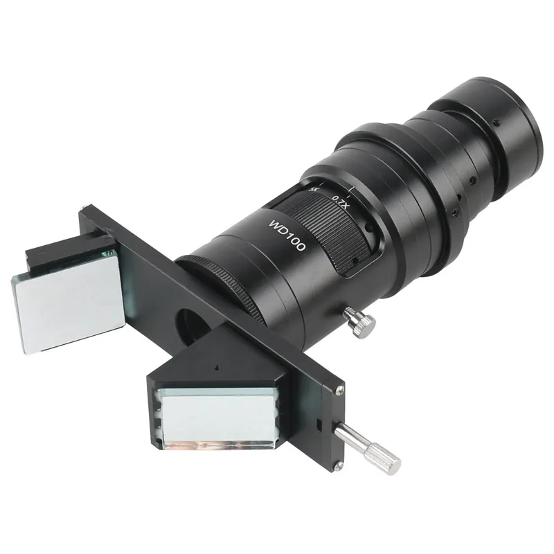Video elettronico industriale C Mount Microscopio Obiettivo zoom 2D 3D Ampio campo visivo Lente d\'ingrandimento 0.7X-5X per fotocamera HDMI USB VGA