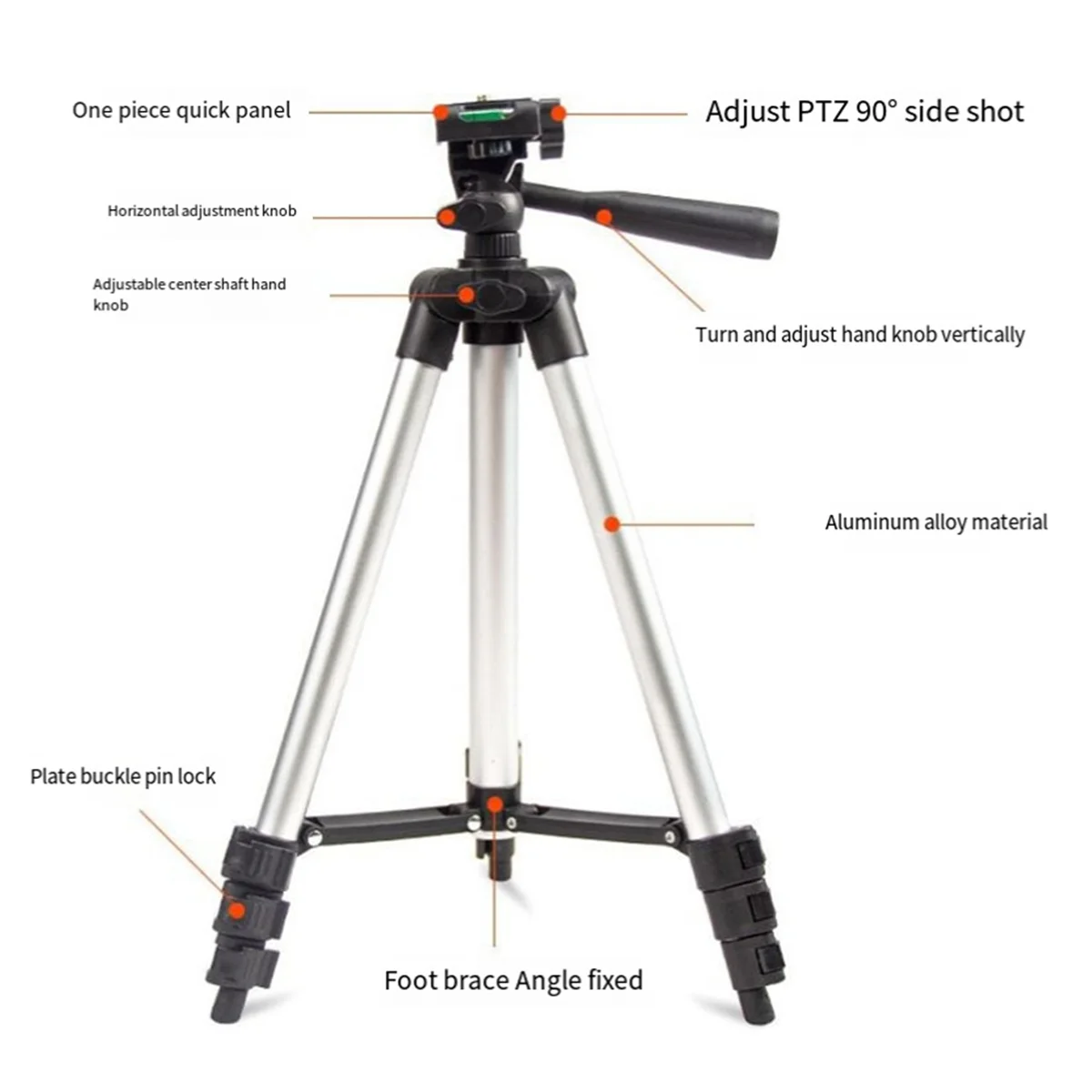 Trípode de nivel láser, soporte de trípode de altura ajustable, soporte de trípode, adaptador de trípode de nivel láser, nivelación