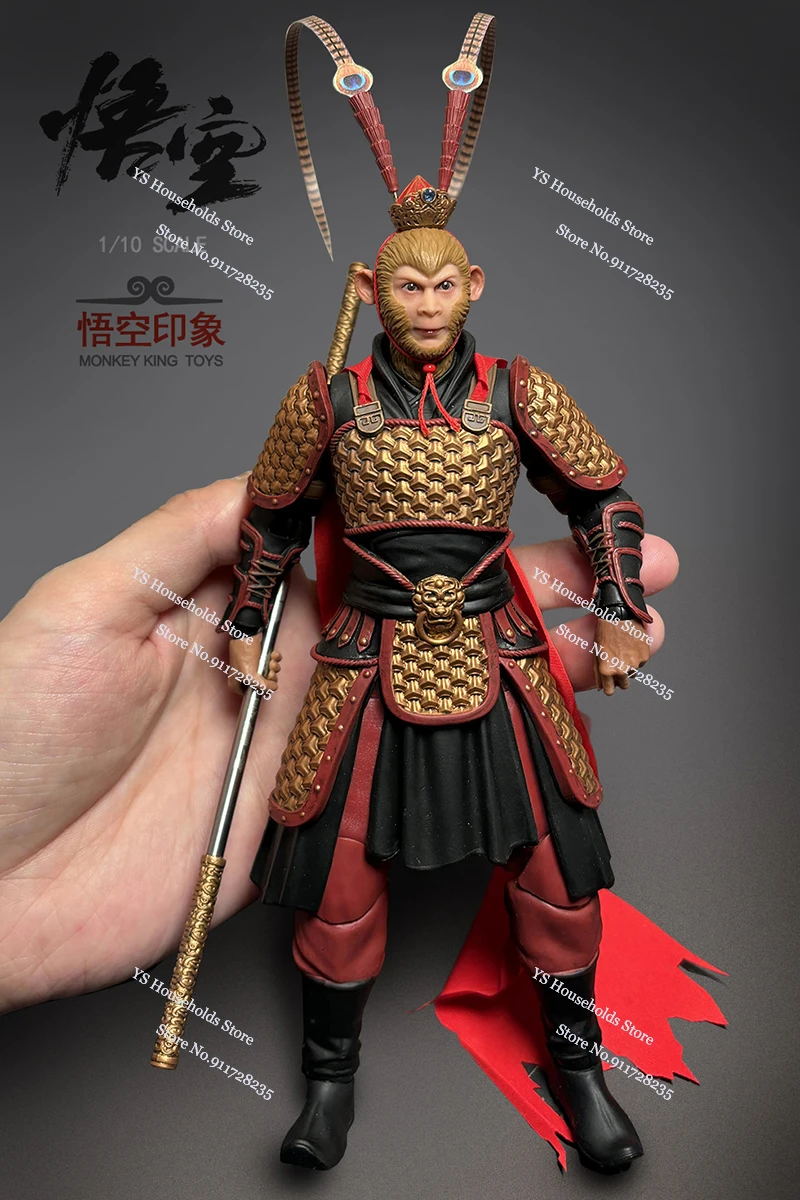 1/10 Scale Monkey King Movable Action Figure Armored Cloth Design Wu Kong Chinese Myth Delicate Soldier Model Collection Toys