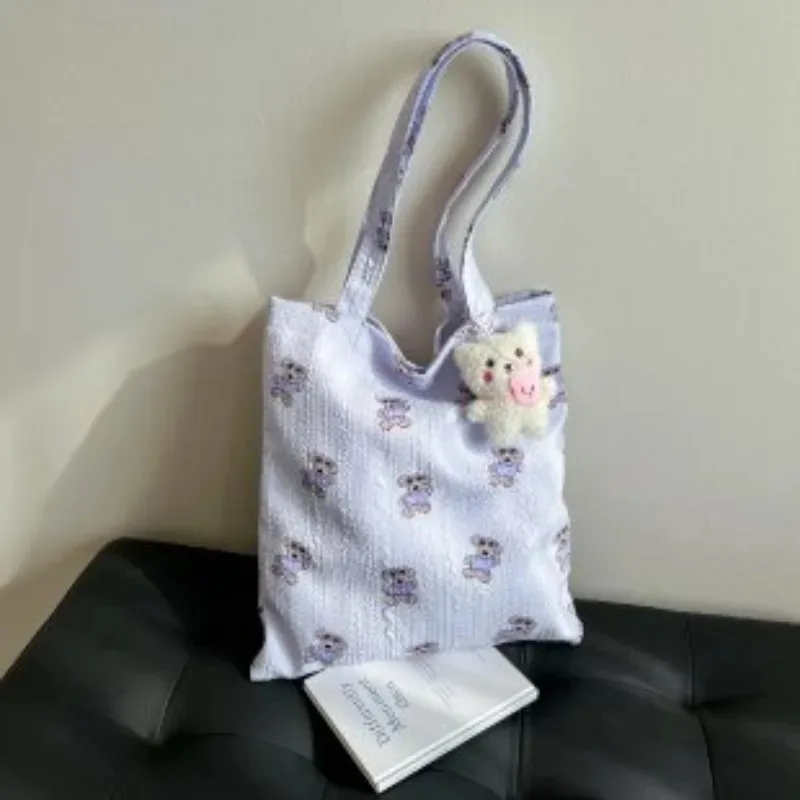 

2025 New Fashionable Candy Color Nylon Tote Bag for Women Lightweight Soft Large Shoulder Bag Stylish Work Travel Daily Handbag