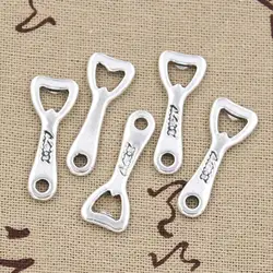 참 맥주 병따개, 앤티크 실버 컬러 도금 펜던트 제작, DIY 수제 티베트 실버 컬러 쥬얼리, 27x10mm, 20 개