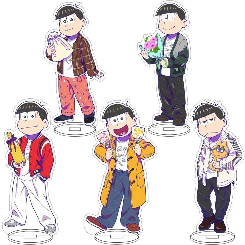 Figura de Anime de 16 CM, Osomatsu-san, Osomatsu, Karamatsu, Choromatsu, Ichimatsu, Jyushimatsu, Todomatsu, Soporte Acrílico, Adornos, Regalos