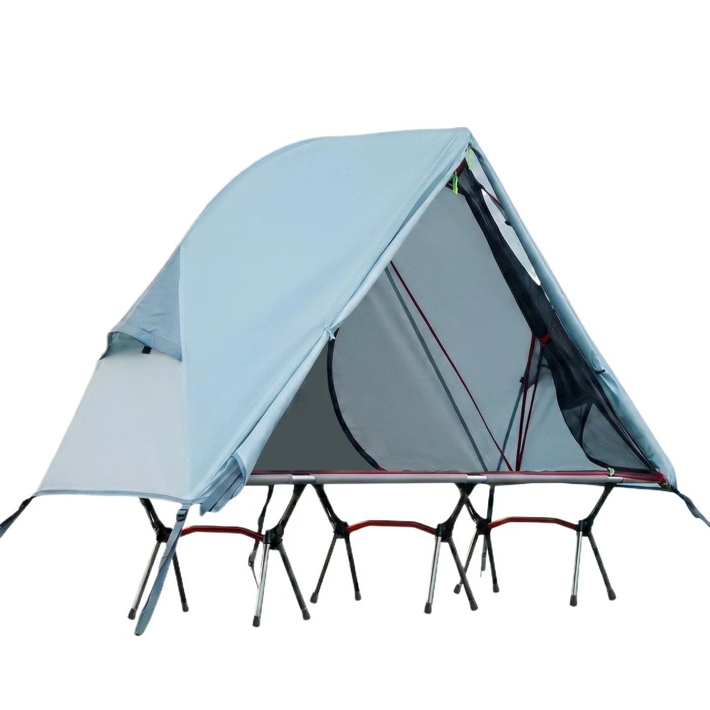 CLS for Outdoor Camping Elevated Tent Single Portable Folding Aluminum Mosquito Net Rain Wind UV Protection Fishing Tent