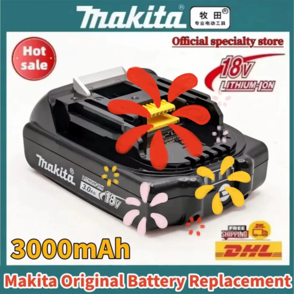

Makita BL1830B 18V 3.0Ah Lithium Battery Compatible with BL1850B BL1850 BL1840 BL1860 Power Tool Replacement 3000mAh