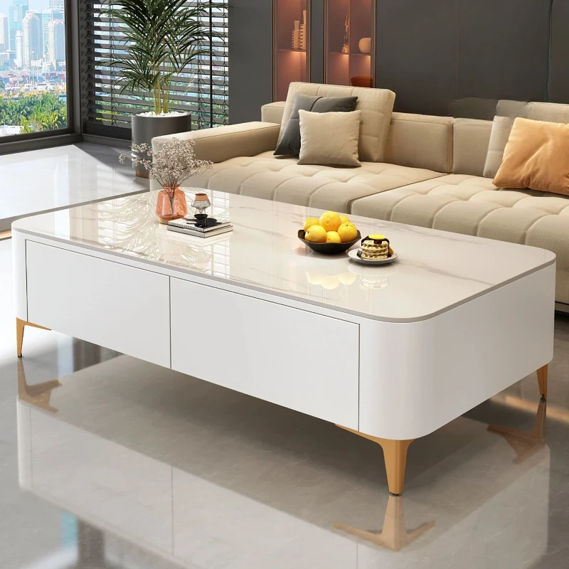 Unique Minimalist Coffee Table Modern Decoration Nordic Luxury Coffee Table Storage Aesthetic Mesas Bajas Living Room Furniture