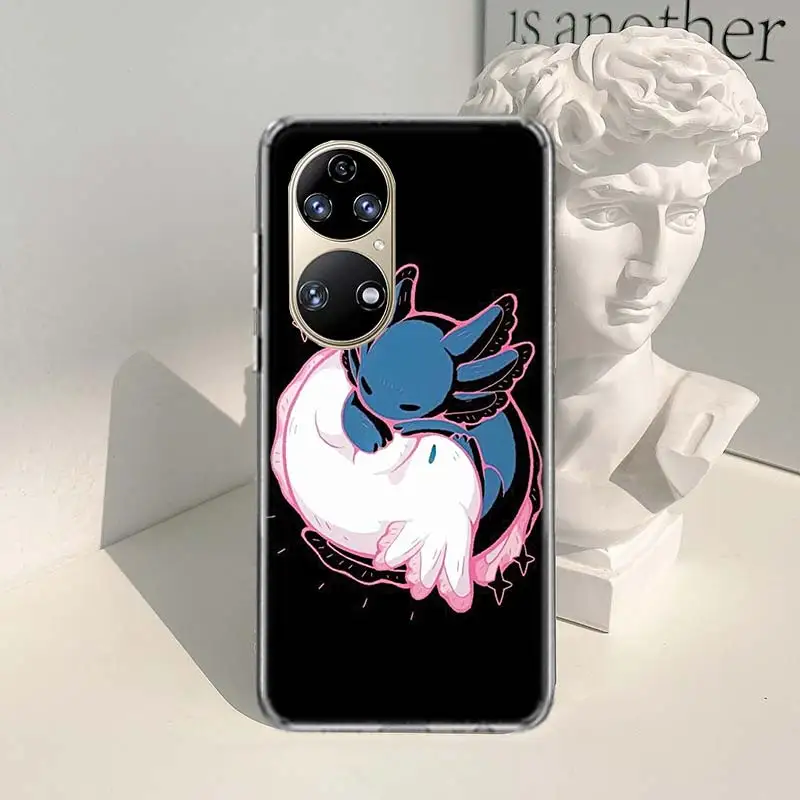 Kawaii Axolotl Pattern Phone Case For Huawei P50 P40 Pro P30 Lite P20 P10 Mate 10 20 Lite 30 40 Pro Cover Coque