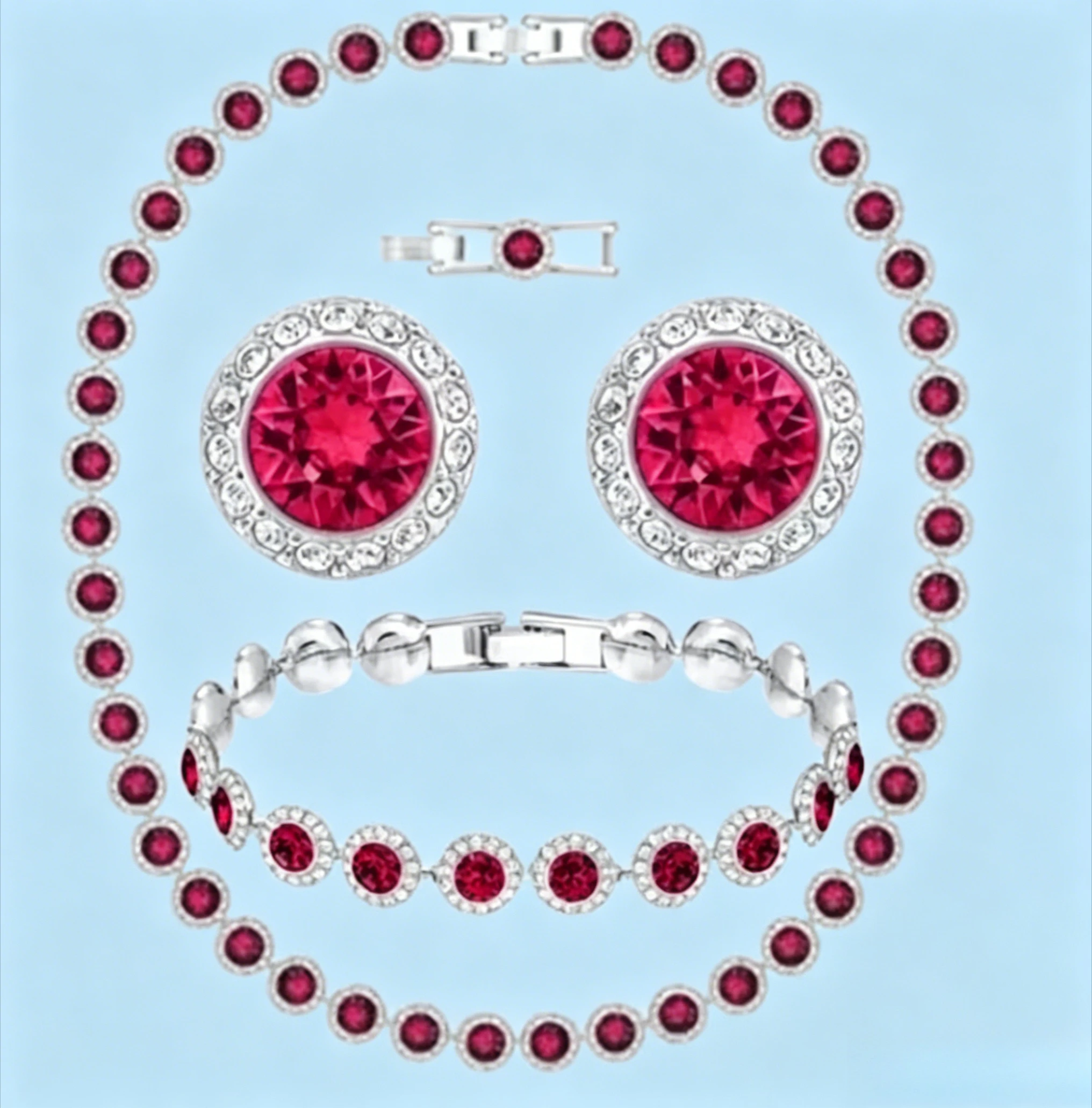 

2026 European and American exquisite set simple atmosphere couple bracelet necklace fashionable