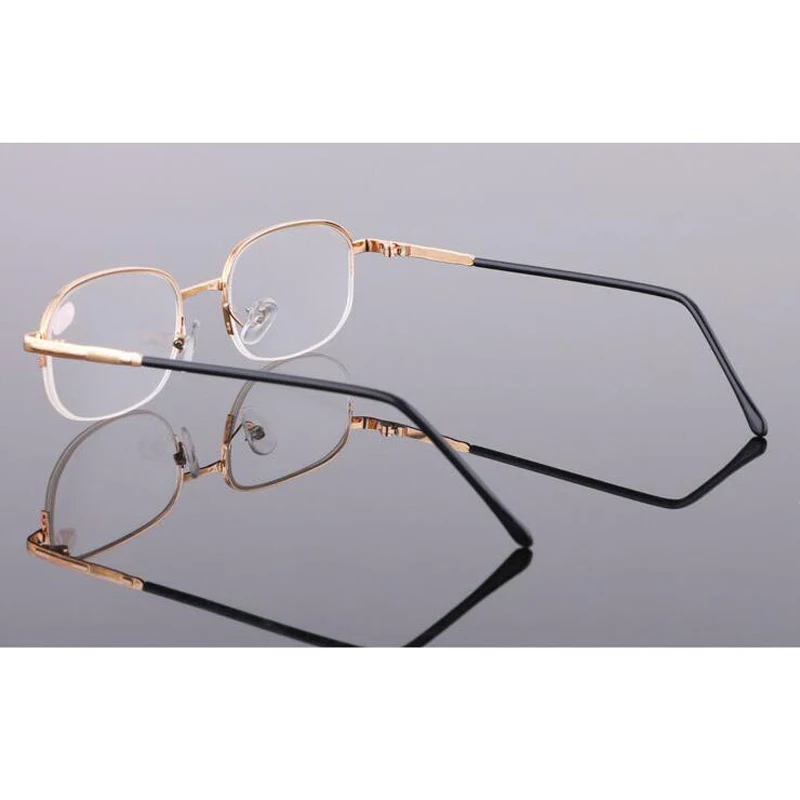 Zilead Half Frame Myopia Glasses Fashion Men Metal Shortsighted Eyewear Unisex Nearsighted Eyeglasses Minus Degree -1.0 to -4.0