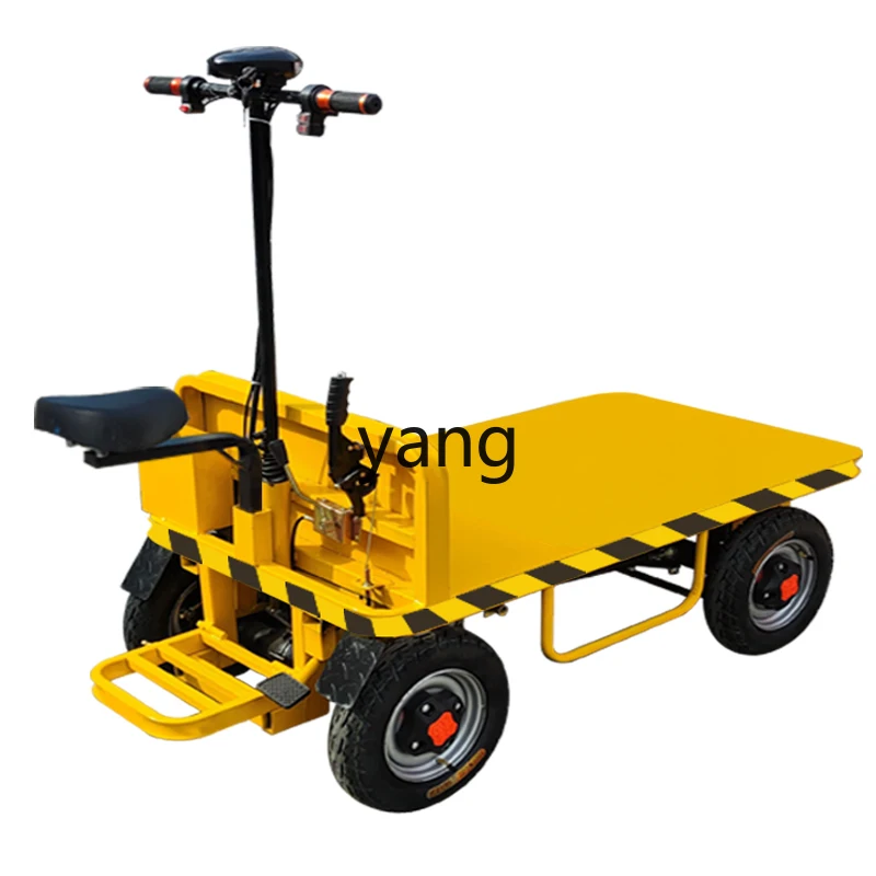 

CX electric four-wheel flatbed truck handling hand push battery car