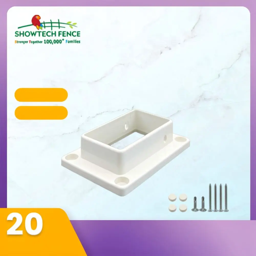 Outdoor PVC Railing Connection Bracket For Garden Vinyl Fence Installation Stable Durable Weatherproof White Gray Khaki Tan