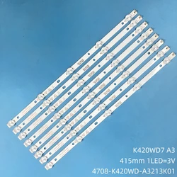 Tiras de retroiluminación LED para lámpara de TV, 43PFT4001/60, 43PFT6100S/67, 43PHT4001/60, K430WD9, barras LED 4708-K420WD-A3213K01Band, regla K420WD7