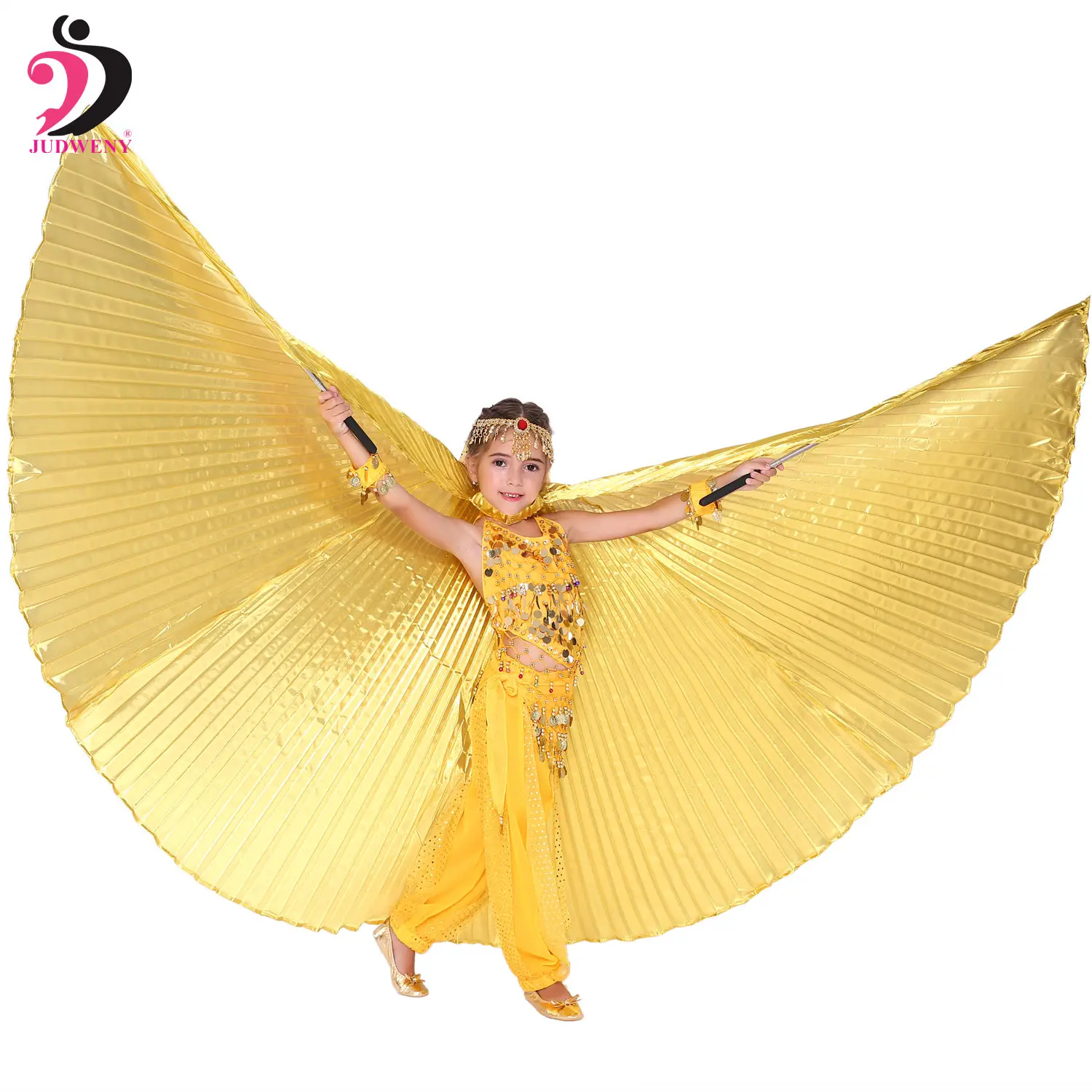 

Костюмы с крыльями для танца живота и палочками для детей, девочек, детское подарочное платье в Болливуде, одежда для танца живота, танцевальная одежда, косплей