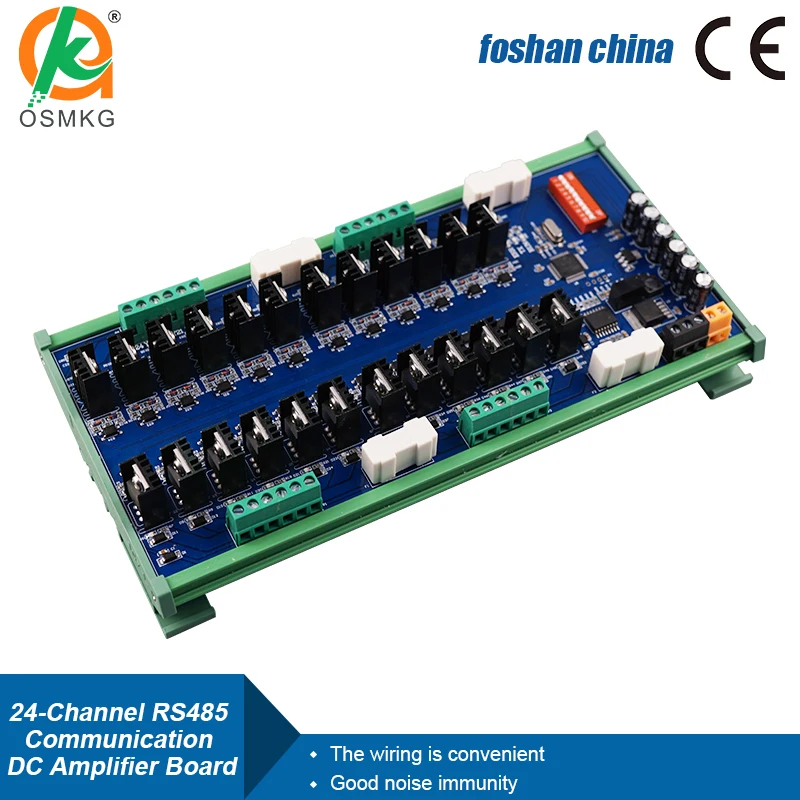 AoShangMing 24-Channel RS485 Communication Expansion DC Amplifier Board Modbus Protocol Data Collector With Timeout Detection