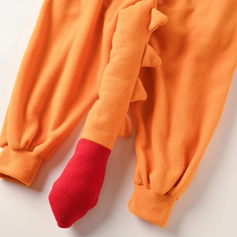 Onesies-Disfraz de Cosplay para niños, Kigurumi, dragón, regalo de Navidad, Pijama de lana de una pieza, traje de dormir de invierno