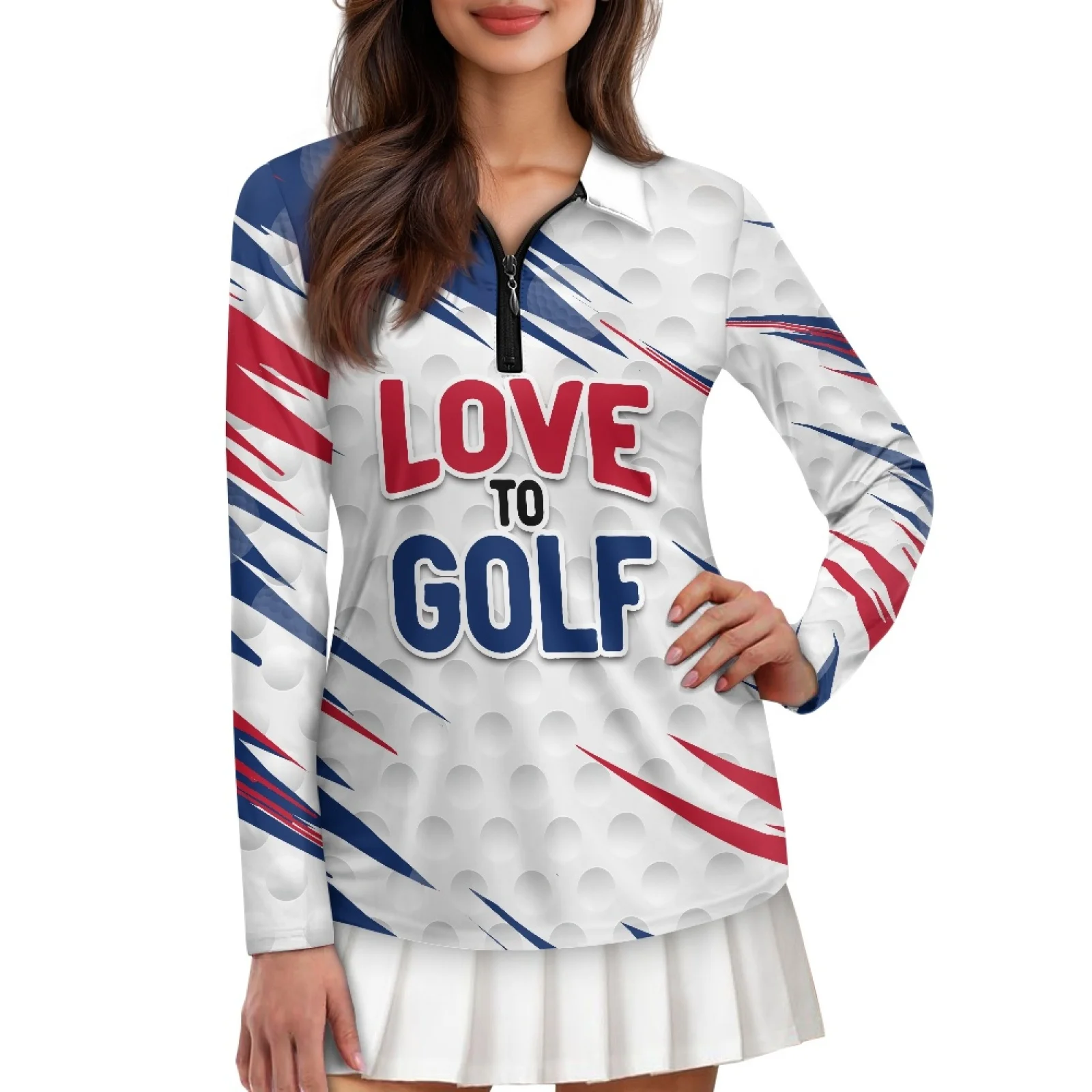PENSTROLL Golf Ball Dimple Womens Athletic Fit Athletic Blouses Quick Dry Yoga Top for Travel