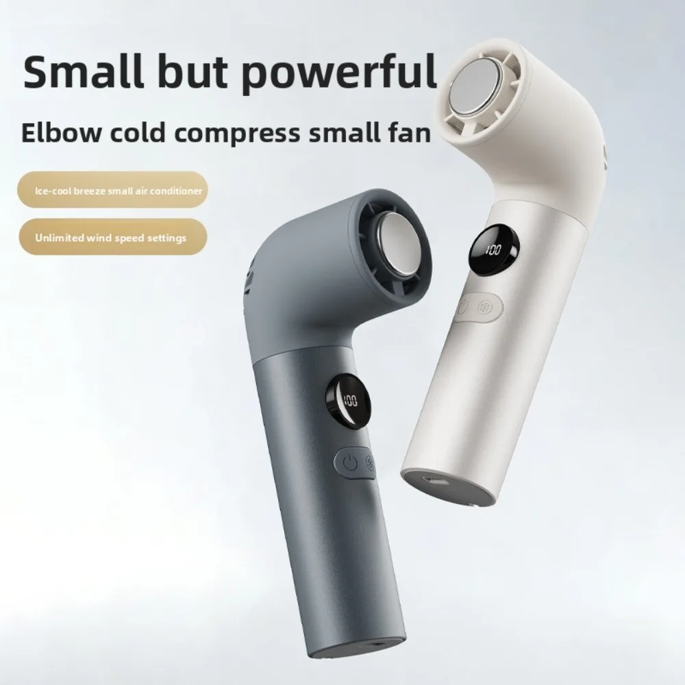 

2026 New Elbow Handheld Mini Portable High Speed Turbo Ice Cooling Small Cooling Refreshing Delicate Handheld Small Fan Comfort