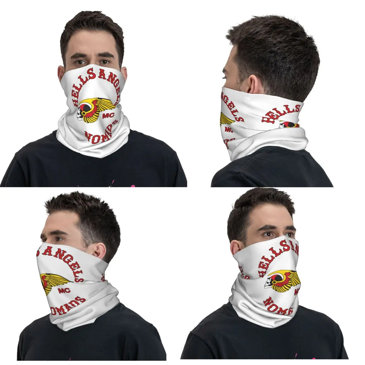 Hells Angels Logo1 Bandana Neck Cover Printed Mask Scarf Multifunction Balaclava Running Unisex Adult Windproof