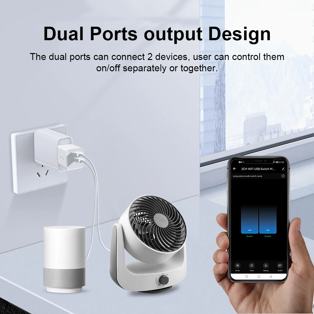 Tuya Smart WiFi Micro 1 2 3 USB Adaptor Switch 5V Mini USB Power Adaptor Smart Life Control Via Alexa Google Yandex alice