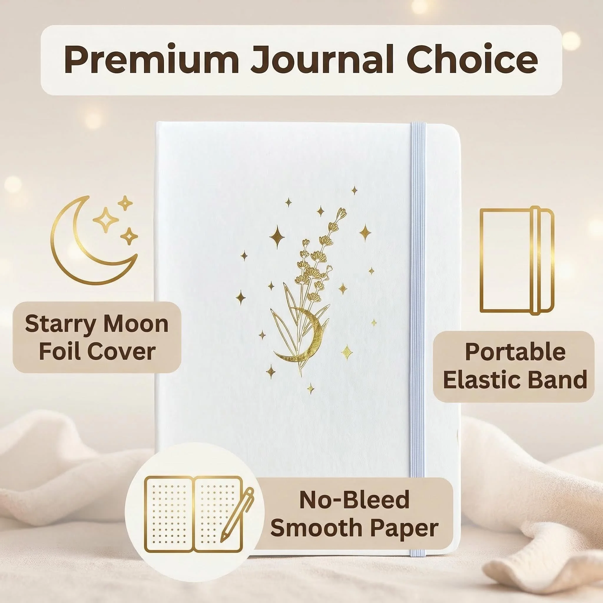 Sketch Journal Hardcover 160gsm Heavy Paper Artist Drawing Notebook 160 Numbered Pages Lay Flat Sketchbook