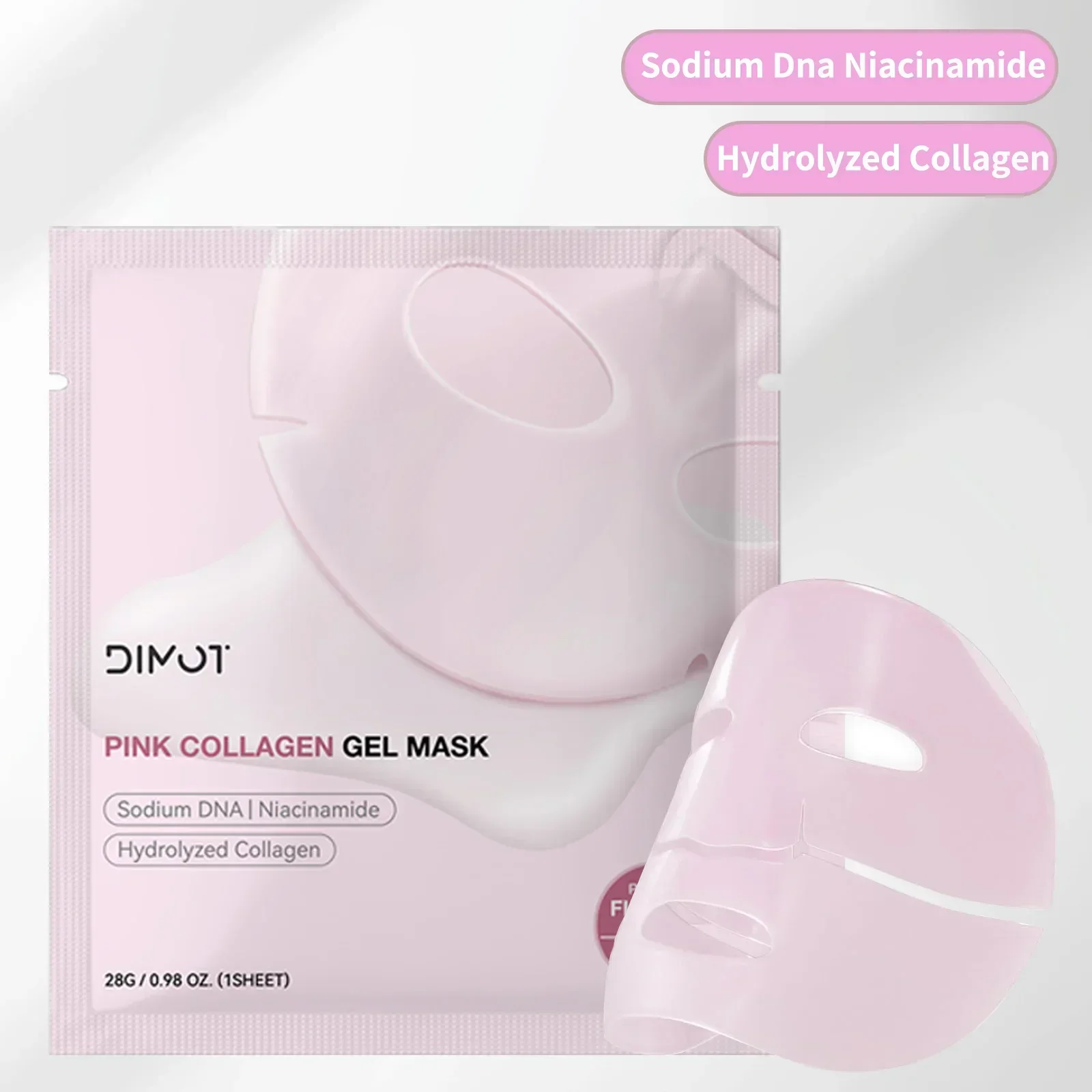 

Розовая коллагеновая ночная гель-маска - гидрогелевые листы для питания, увлажнения и выравнивания тона кожи, улучшает эластичность.