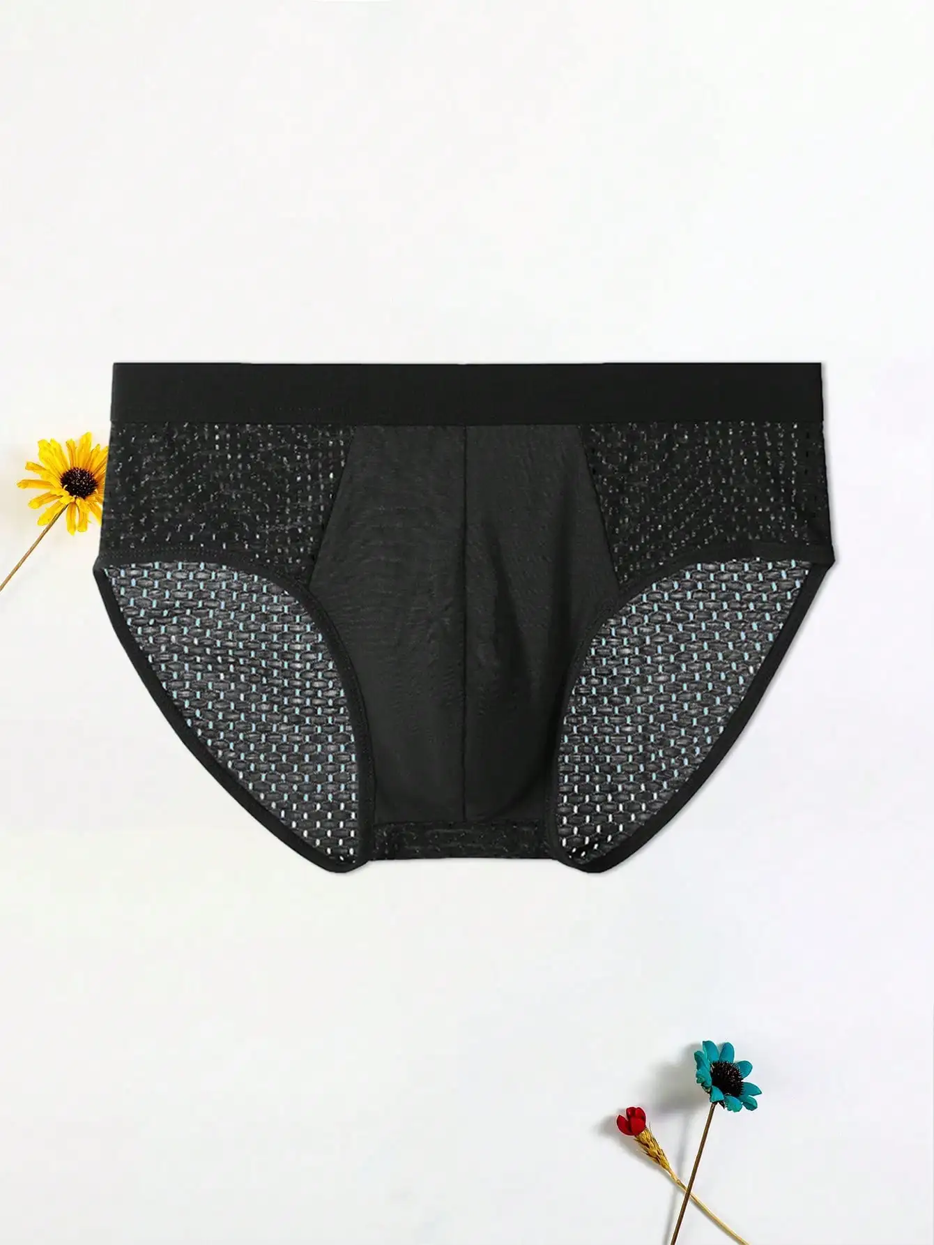 3 قطع من ملابس داخلية رجالية فضفاضة وبسيطة ومريحة متوسطة الخصر قابلة للتنفس