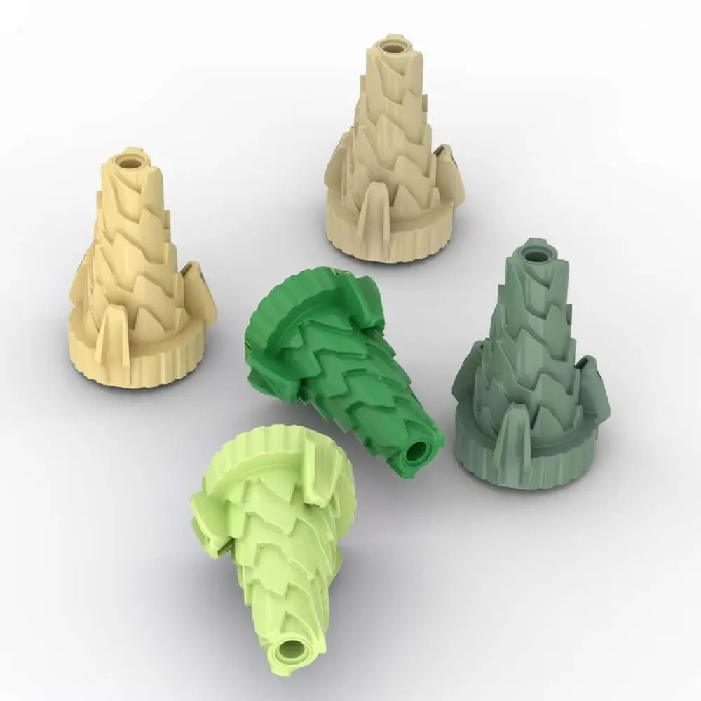 MOC 1PCS 64713 House Castle Brick Jagged Step Spiral Drill Cone Classical Replaceable Building Block Fun Adults Toy Special Gift