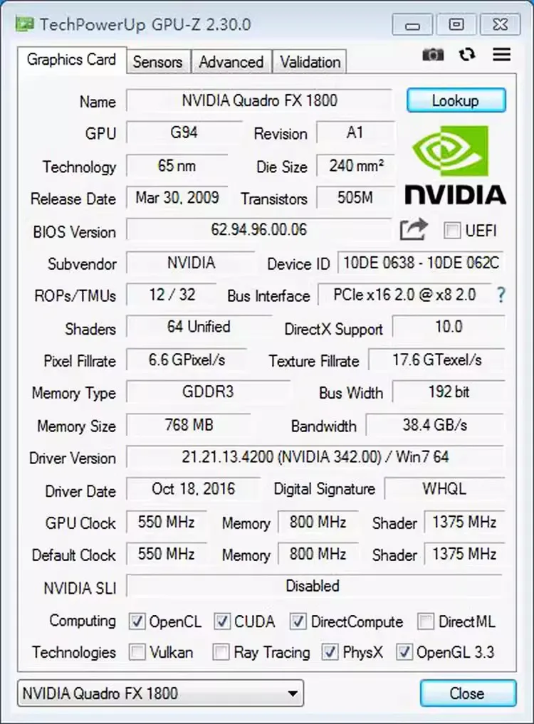 For LITAI Quadro FX1800 768M FX3700 Fx38002K Professional Graphics Graphics CAD Drawing Card