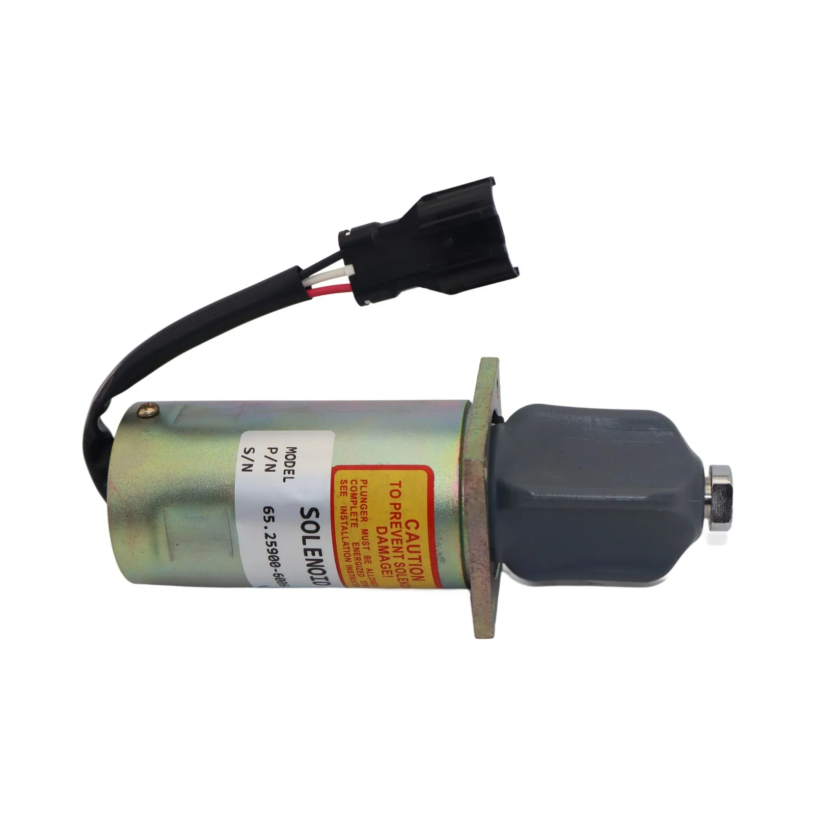 24V Shutdown Solenoid 300743-00068 65.25900-6006A Compatible with Daewoo Doosan Engine D1146T P158LE P180LE P222LE