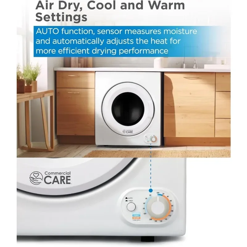 3.5 Cu. Ft. Portable Dryer, 120V Electric Dryer for Clothes, Front Loading Dryer Machine Holds Up To 13.2 lbs. or 6 kg.