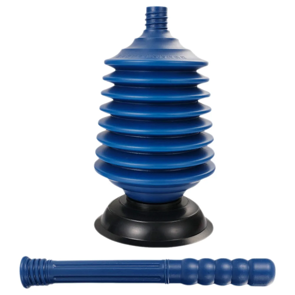 

Toilet Plunger for Bathroom Kitchen Sink Unclogging Tool High Pressure Suction Drain Blue Plungers Long Handle Home Use