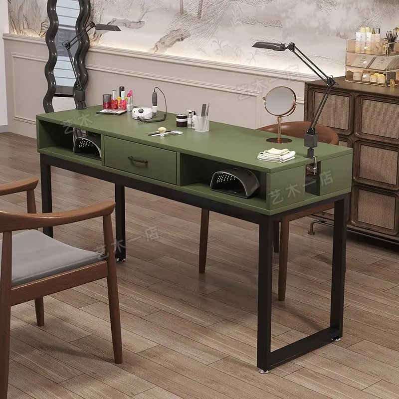 

Workstation Makeup Nail Desk Modern Profesional Wommen Single Nail Desks Beauty Reception Mesa De Unha House Accessories