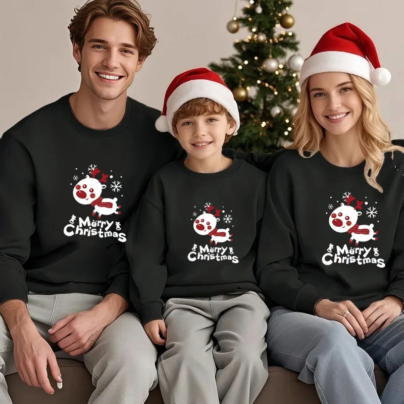 

Family Matching Christmas Sweatshirt Mother Daughter Clothes Cotton Parent Child Couple Adult Kids Family Christmas Pajamas