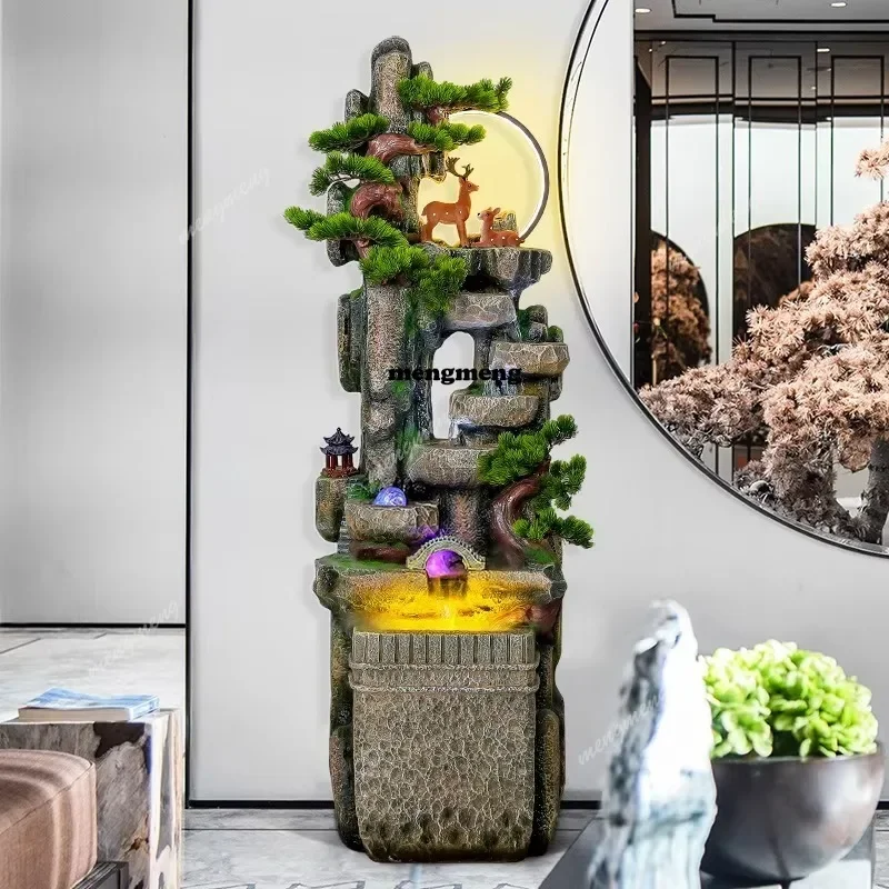 Y136 Y136 New Chinese-style Water-making Ornaments Circulating Water Floor-to-floor Living Room Waterscape Decoration