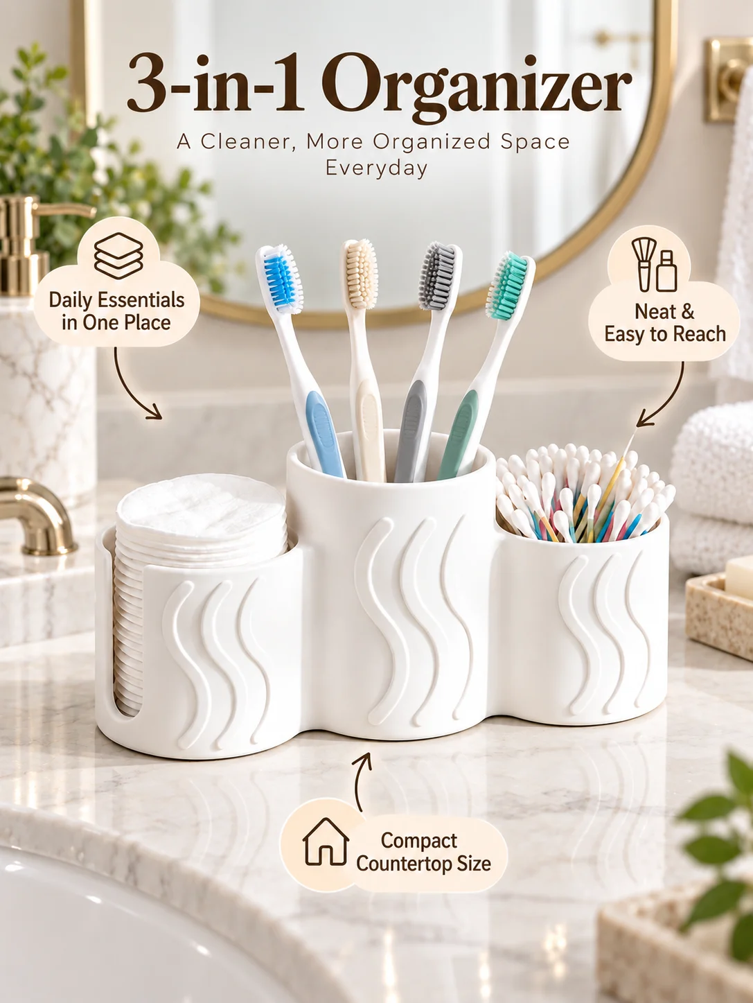 Leuke witte opbergdoos met gol - Desk Setup Dorm recensie en prijs