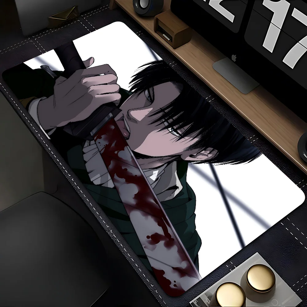 A-Attack On T-Titan Levi Mousepad Mouse Pad Laptop Gaming Accessories Mousepad Large Desk Mat Computer Gamer Keyboard Rug Carpet