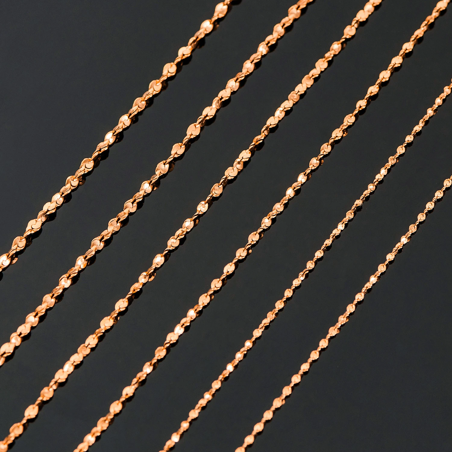 Luxuriöse Sternenkette in Roségoldfarbe, wasserdichte Edelstahlkette, Schmuck für Frauen – Detail 3