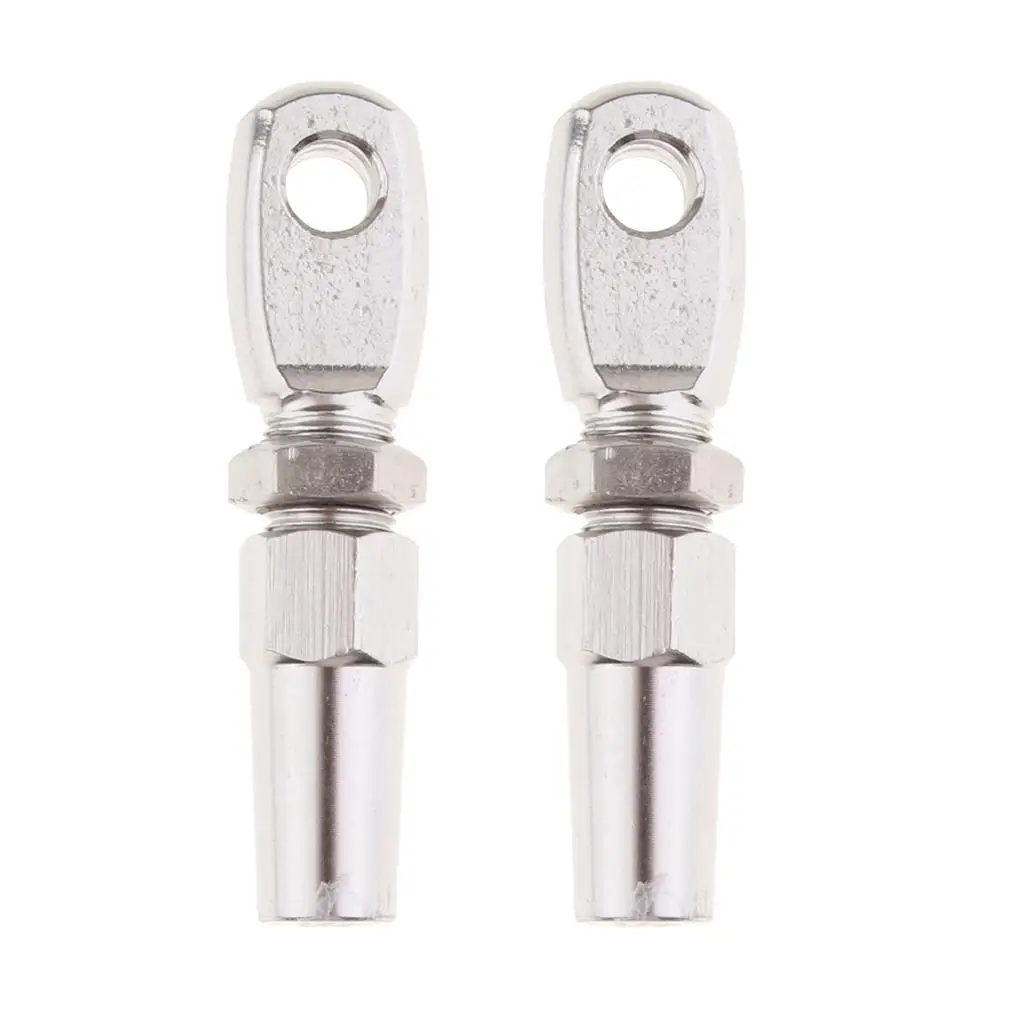 2Pcs Wire Rope Fitting Stainle Steel DIY Fitting Hardware for 3mm Rope