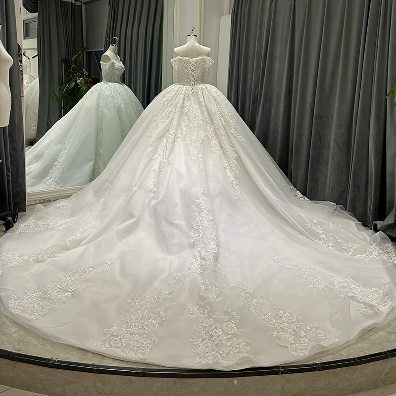 strapless open back dress Gorgeous Ball Gown Black Wedding Dresses Long Sleevesd Sequin Lace App –  Siaoryne main image 0