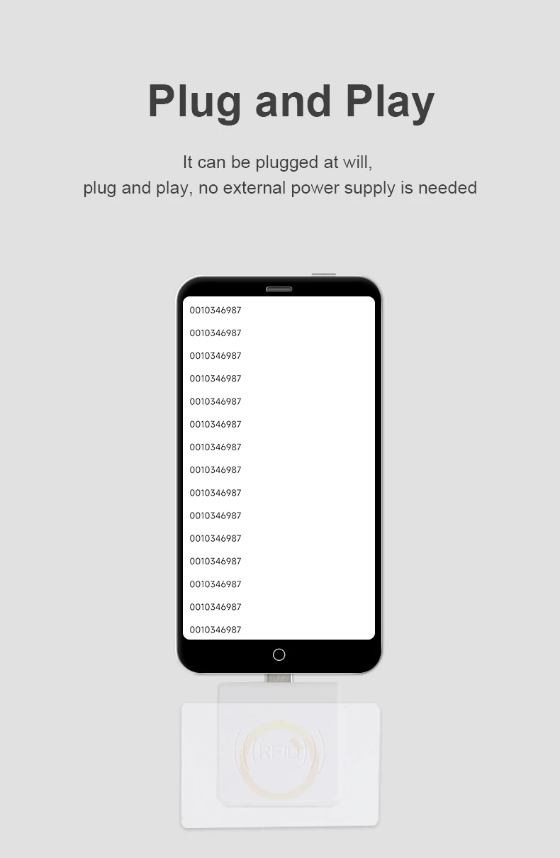 13.56mhz ISO14443A HF Tiny Size RFID OTG Android Phone USB Type-c Interface Portable Handheld IC Card Reader