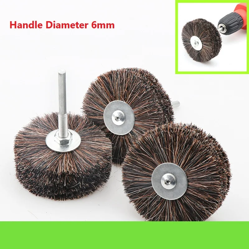 

Аксессуары для полировки, щетка из конского волоса, полировальный круг, вращающиеся инструменты, щетки, колесо, инструмент, хвостовик 6 мм