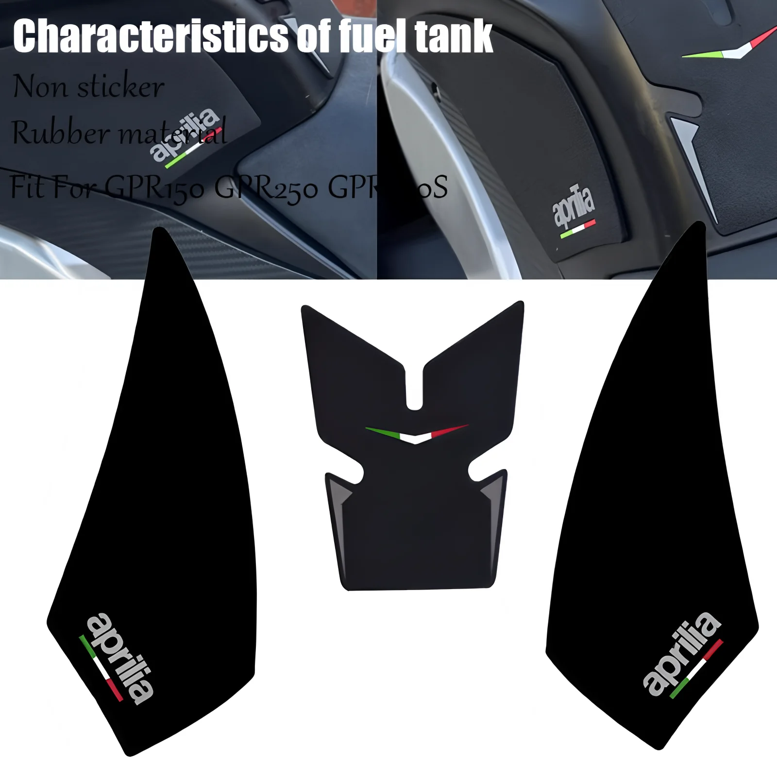 

For Aprilia GPR125 GPR150 GPR250 Rubber Scratch Resistant Protector Cover Graphics Kit Motorcycle Tank Pad Stickers