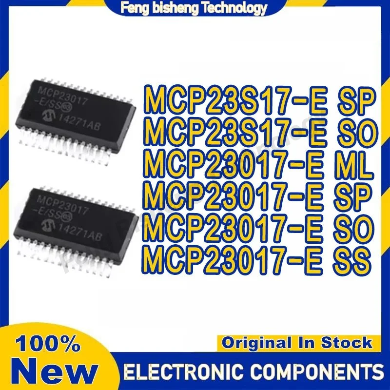 ICチップMCP23S17-E,so,MCP23017-E,sp,MCP23017-E,ss,MCP23S17-E,sp,MCP23017-E,ml,100% 新品