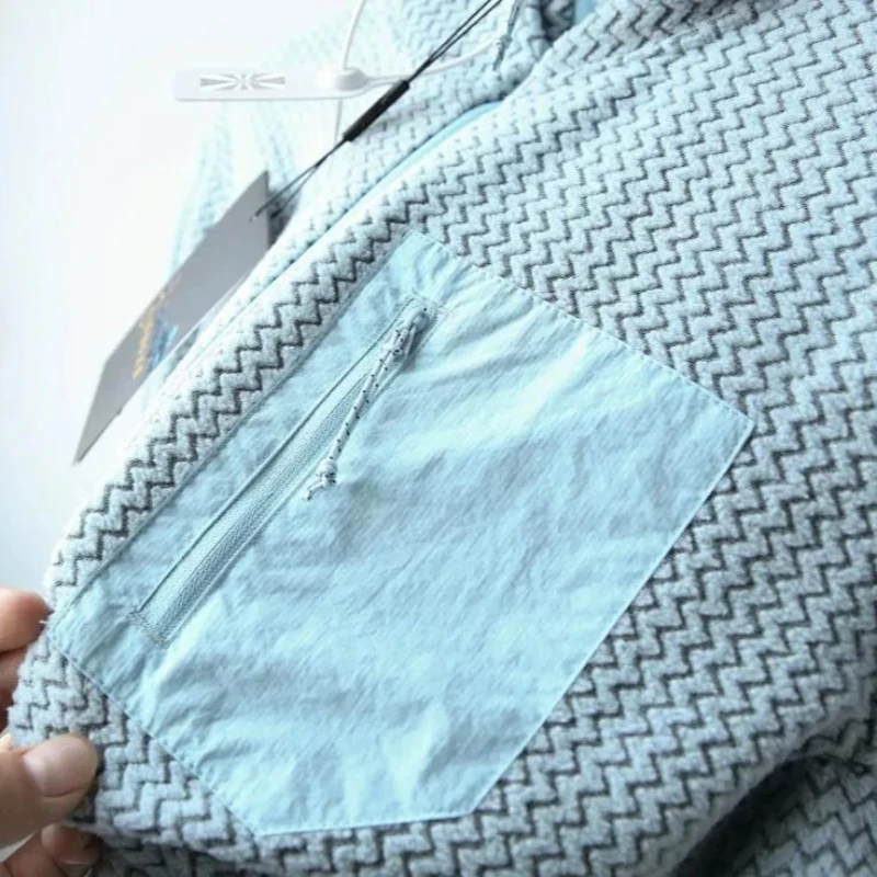 الشتاء في الهواء الطلق يندبروف متموجة - الوقوف منقوشة - طوق الرمز البريدي - سترة للجنسين فضفاضة كاجوال دافئة يندبروف سترة. #4