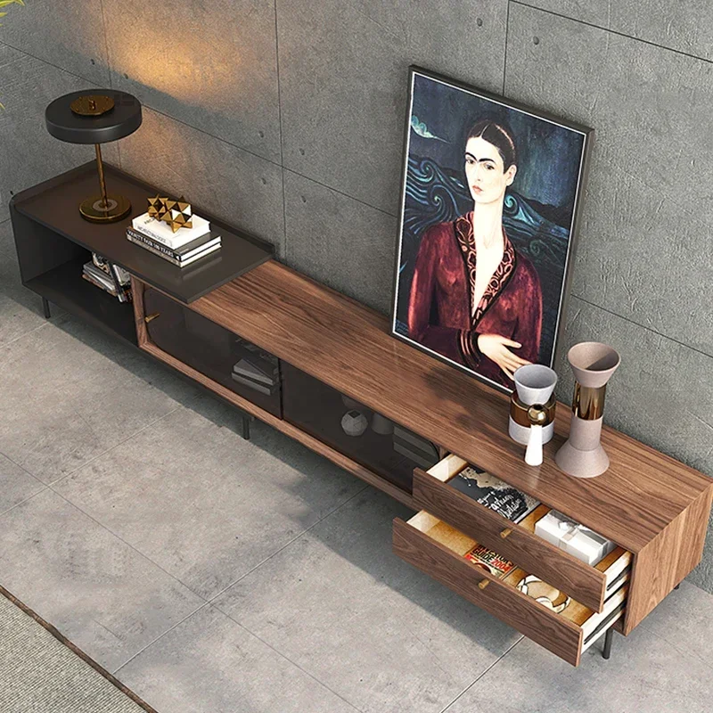 Modern Multifunction TV Table Television Wall Luxury Wooden Media TV Console Stand Coffee Table Living Room Furniture TV Stand